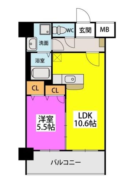 福岡県北九州市八幡西区大浦3丁目の賃貸マンションの間取り