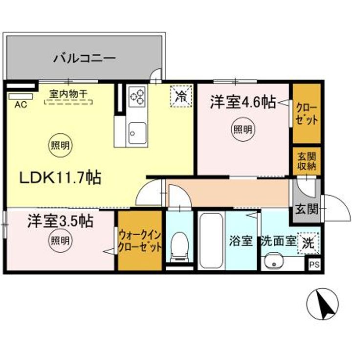 ストレイト葛葉の間取り