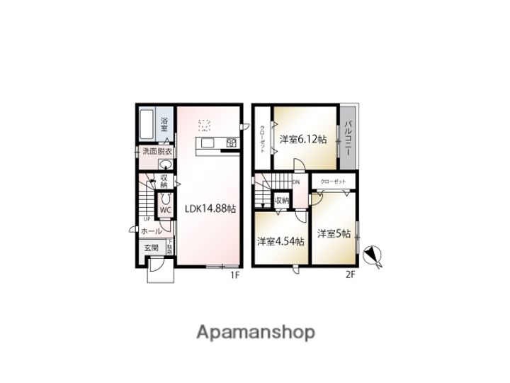 福岡県北九州市門司区寺内2丁目(一戸建)の賃貸物件の間取り