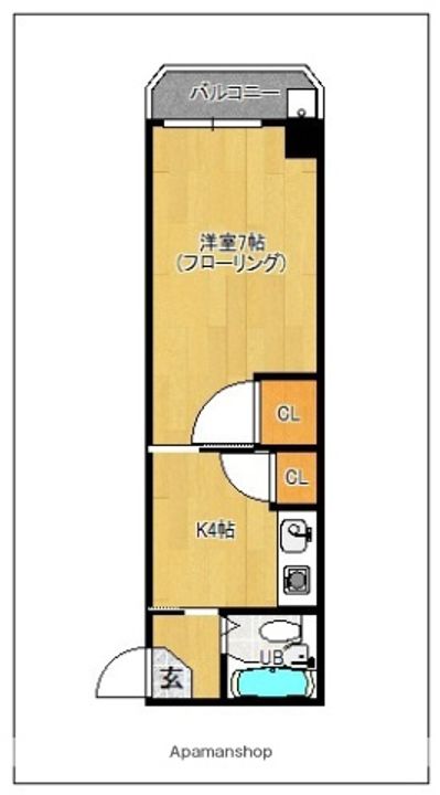 福岡県大野城市栄町2丁目の賃貸マンションの間取り