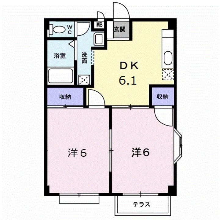 サンヒルズ中島の間取り