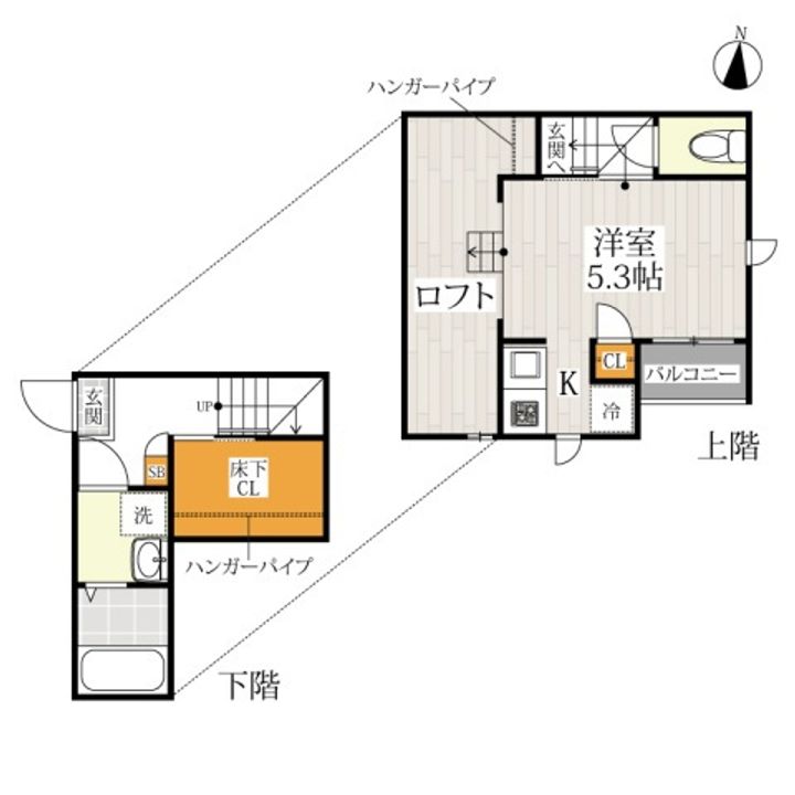 佐賀県鳥栖市松原町の賃貸アパートの間取り