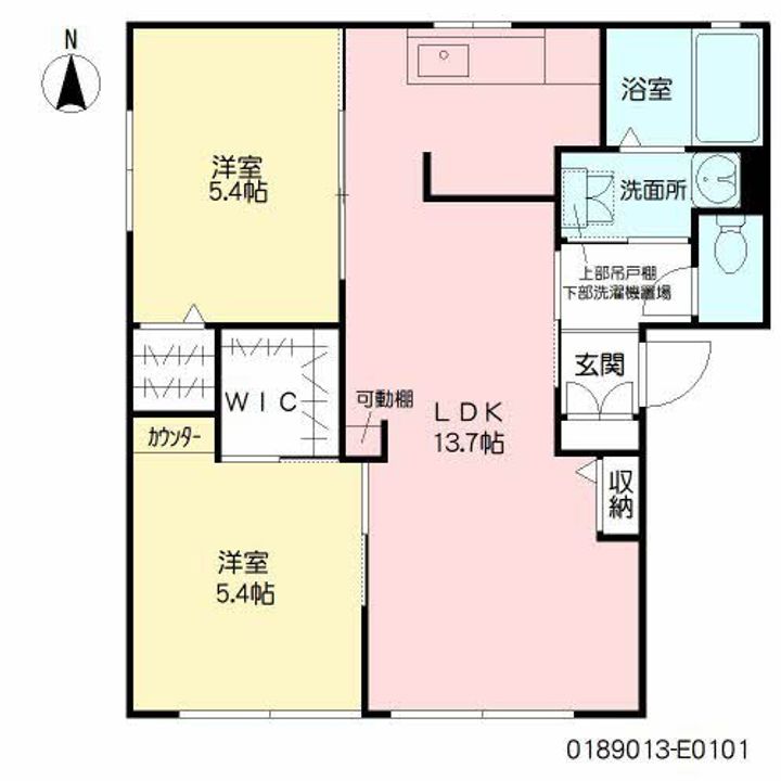 コンフォール川原田 E棟の間取り