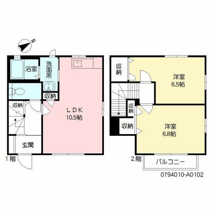 アイリス南山手 A棟の間取り