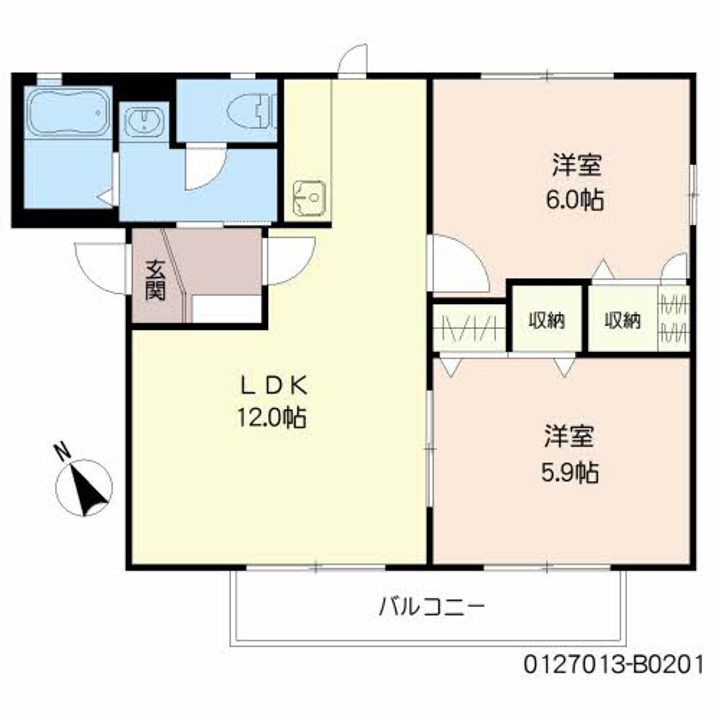 ビューハイム B棟の間取り
