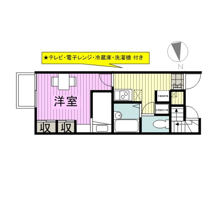 レオパレス初田道210の間取り