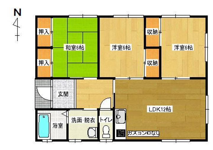 福岡県筑後市大字上北島(一戸建)の賃貸物件戸建ての間取り
