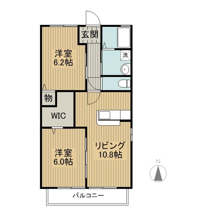 レジデンス蒲原C102の間取り