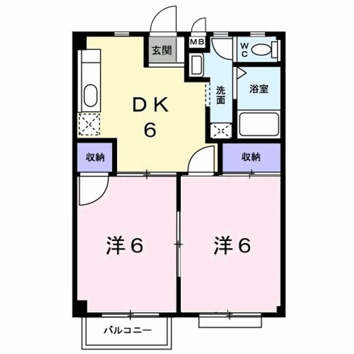 サザンコート長崎(A)の間取り