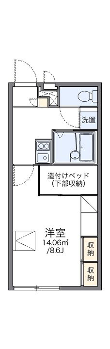 レオパレスサンライズ大川の間取り