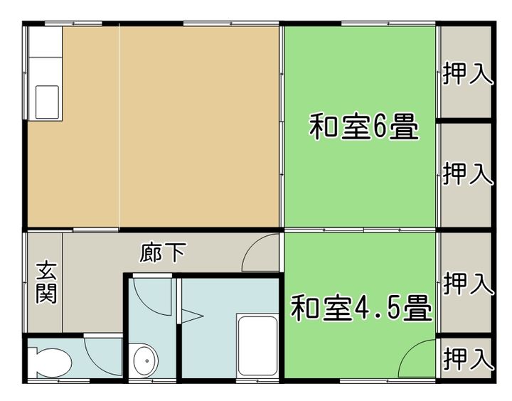福岡県筑後市大字長浜(一戸建)の賃貸物件戸建ての間取り