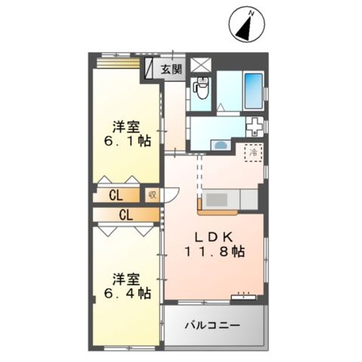 長浜ヒルズ205の間取り