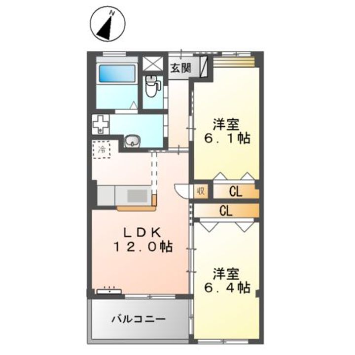 長浜ヒルズ107の間取り