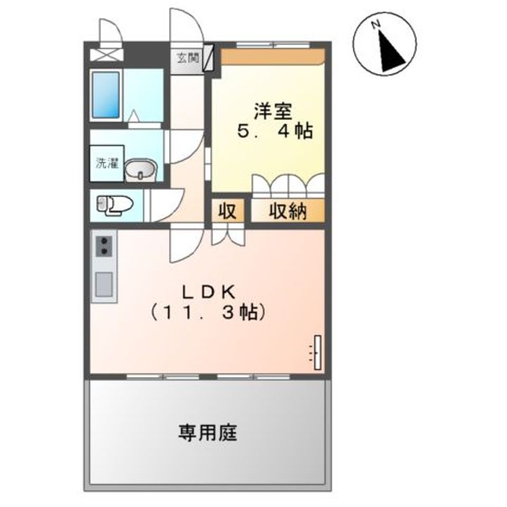 リバーサイドコスモスⅠ102の間取り