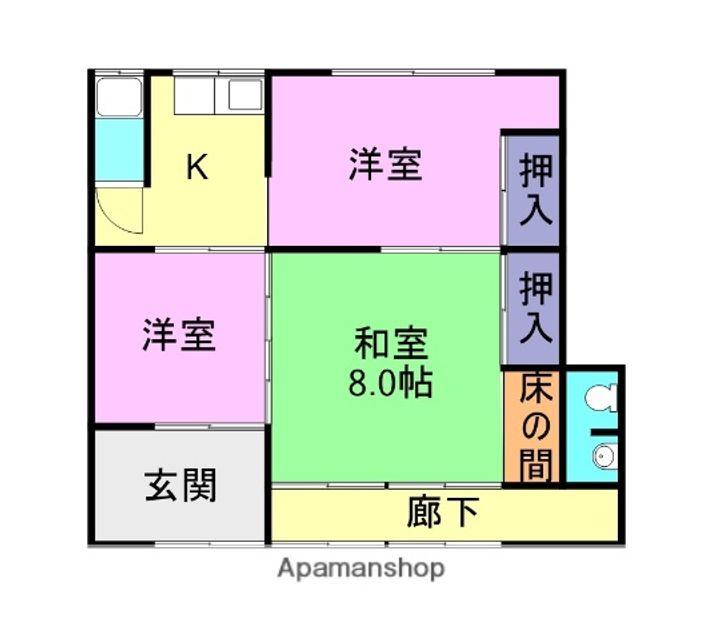 福岡県みやま市山川町原町(一戸建)の賃貸物件戸建ての間取り