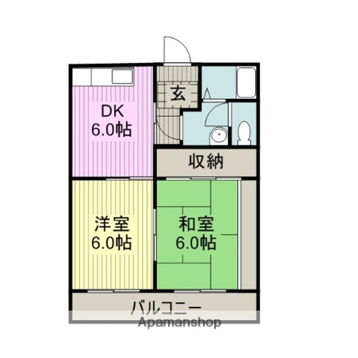 シブヤハイツ201の間取り