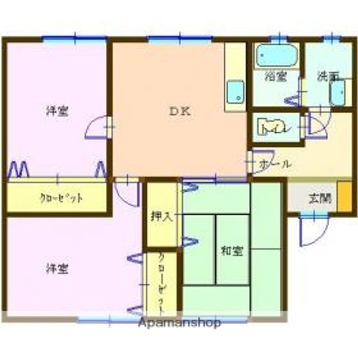 レジデンシャル筑後B202の間取り
