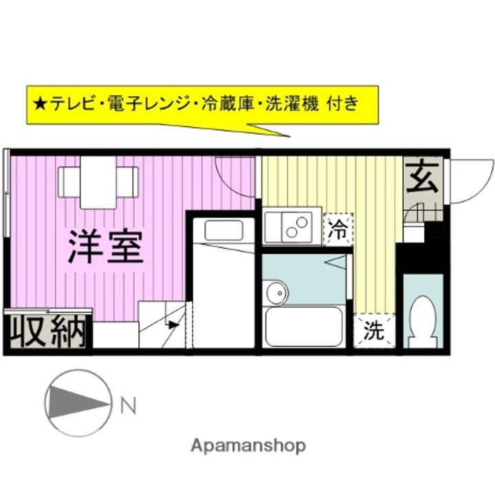 ○グランドールYUNOSO204の間取り