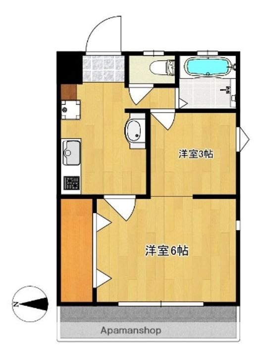 福岡県福岡市城南区田島4丁目の賃貸アパートの間取り