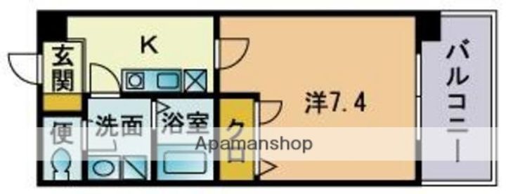 福岡県福岡市中央区舞鶴3丁目の賃貸マンションの間取り