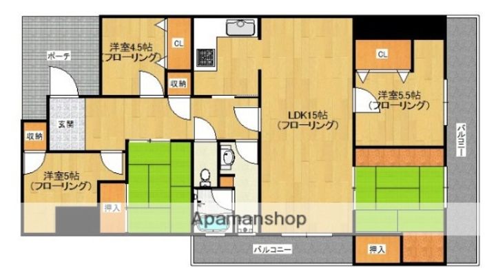 シーサイドももちイーストステージ1号棟の間取り