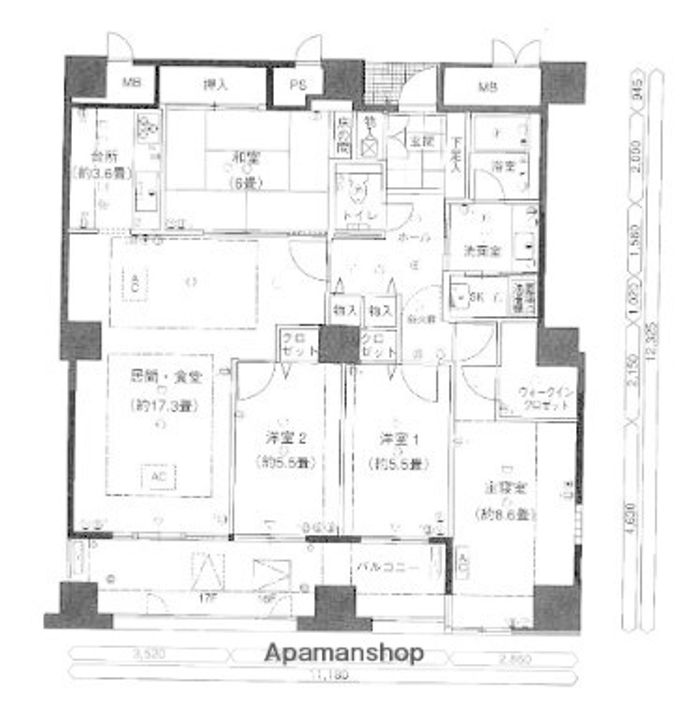 アトモスももちの間取り