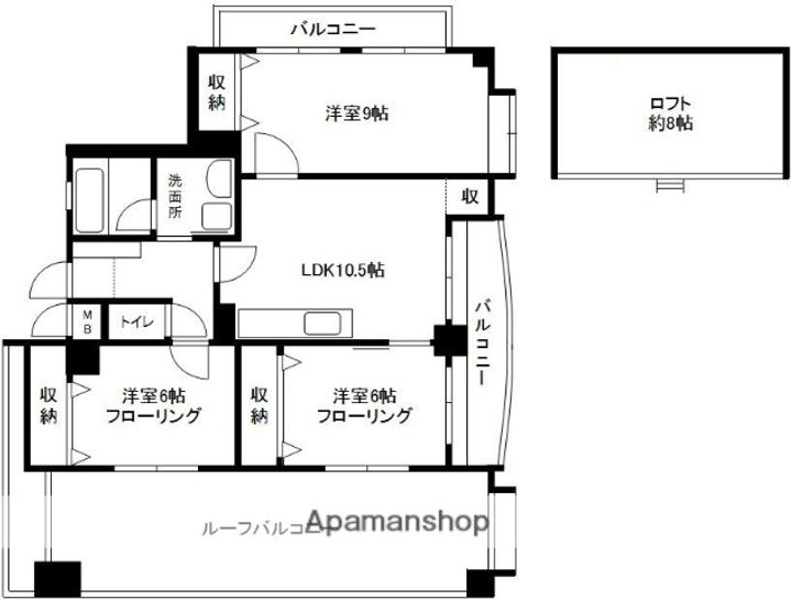 福岡県福岡市南区長丘5丁目の賃貸マンションの間取り