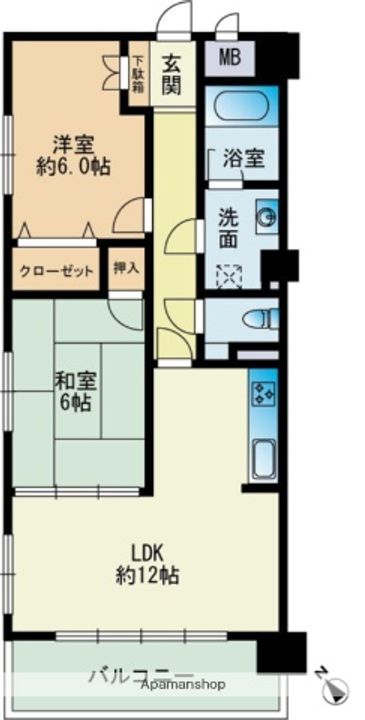 福岡県福岡市南区大楠1丁目の賃貸マンションの間取り