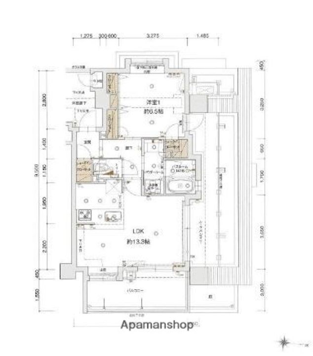 アクタス茶山グランミライの間取り