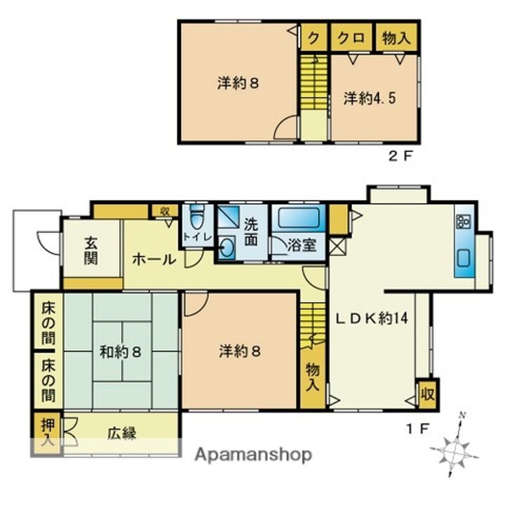 福岡県福岡市城南区干隈2丁目(一戸建)の賃貸物件の間取り