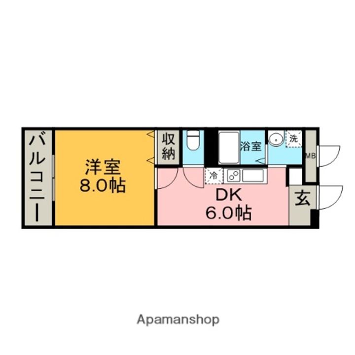 アンプルールベトン筑紫通りの間取り