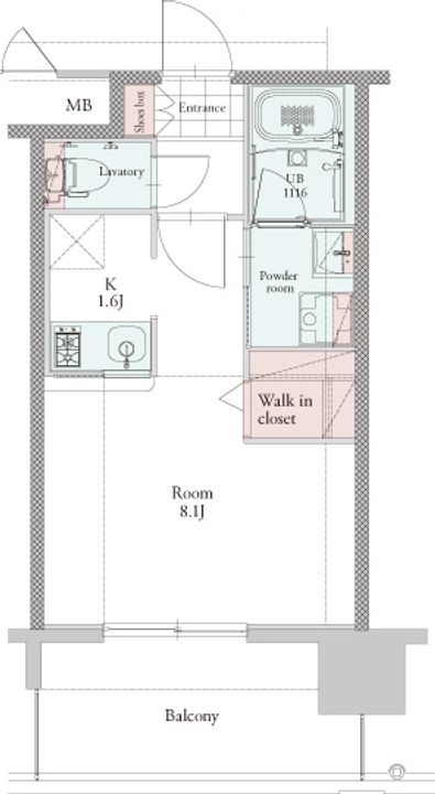 エンクレスト博多PREMIERの間取り