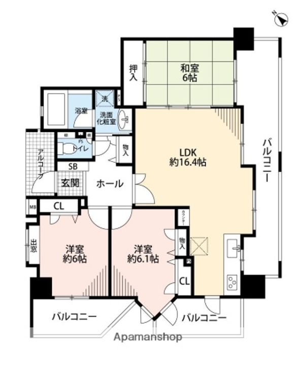 アンピール天神東の間取り