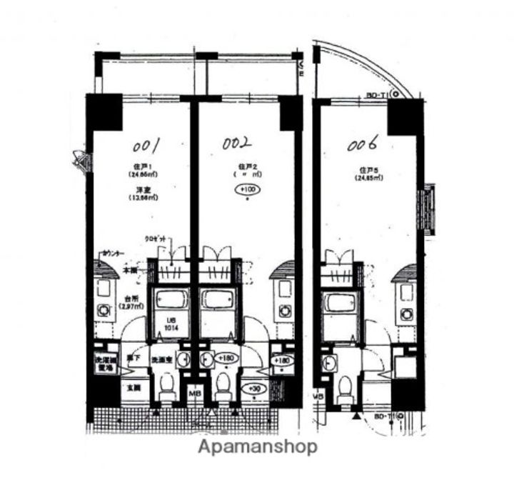 マーレタワー天神の間取り