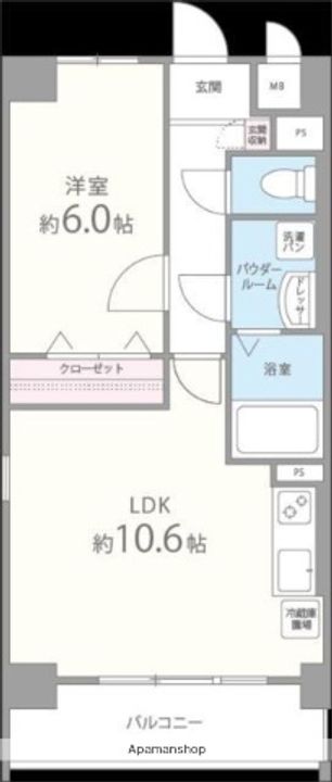 福岡県福岡市西区西都1丁目の賃貸マンションの間取り