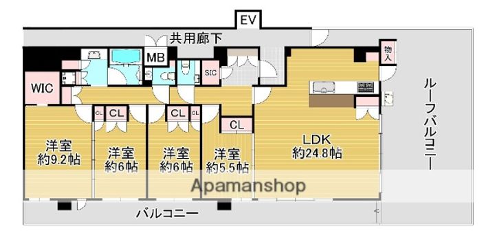 グランドメゾン西新テラスの間取り