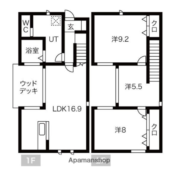 福岡県福岡市西区横浜1丁目(一戸建)の賃貸物件の間取り