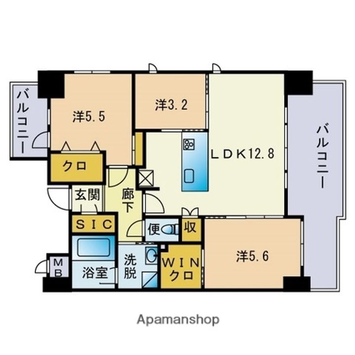 アクシオン博多リヴァージュの間取り
