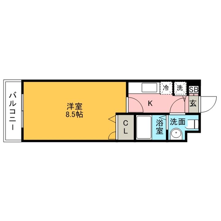 エンクレスト天神Ⅲの間取り