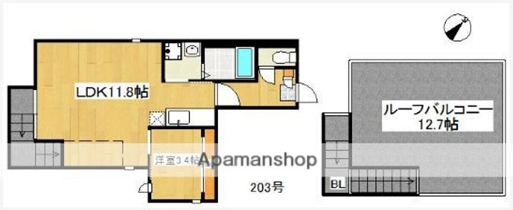 Grandtic TOJINMACHIの間取り