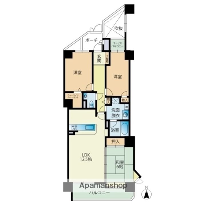 ファミール大橋グランヒルズの間取り