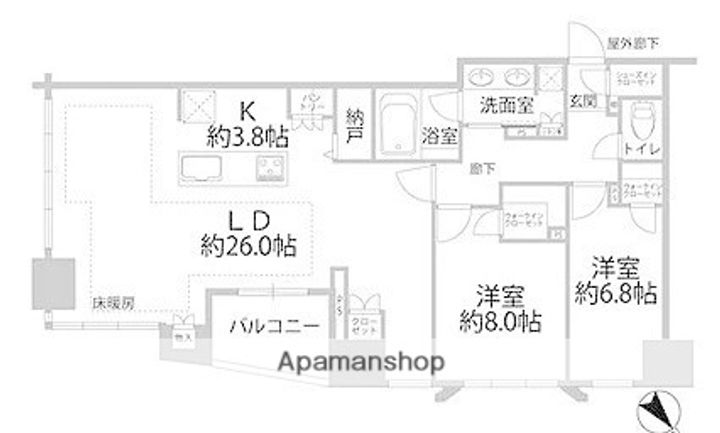 レーベン福岡天神ONE TOWERの間取り