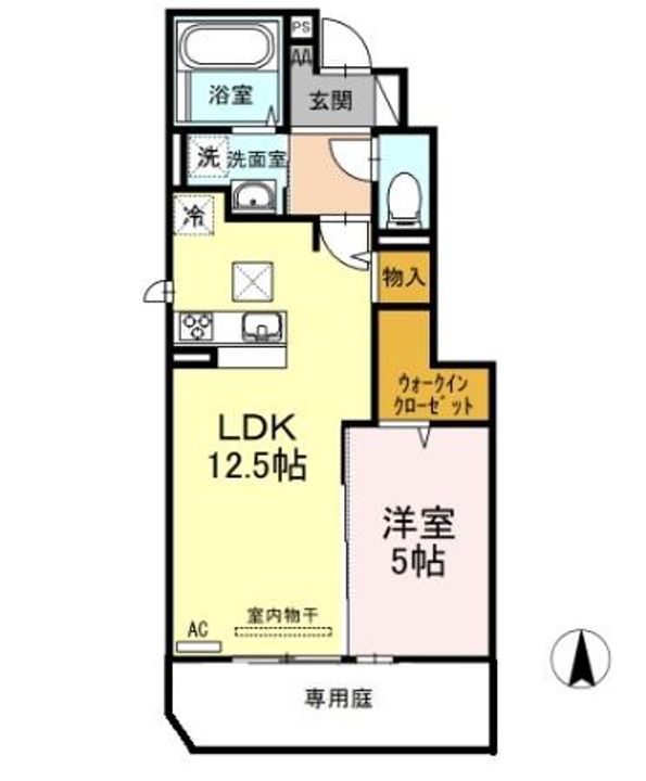 DーROOM中尾 弐番館の間取り