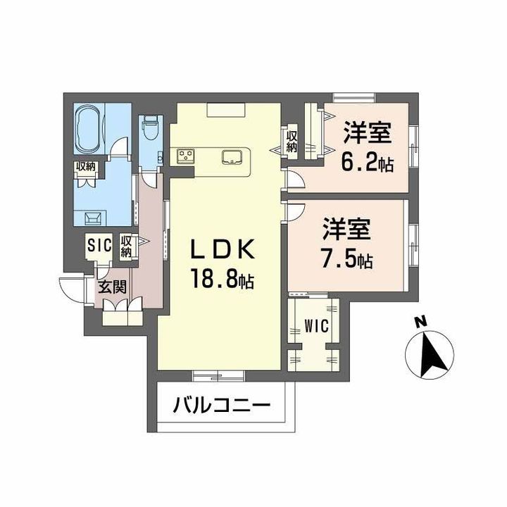 ワイエア平尾浄水の間取り