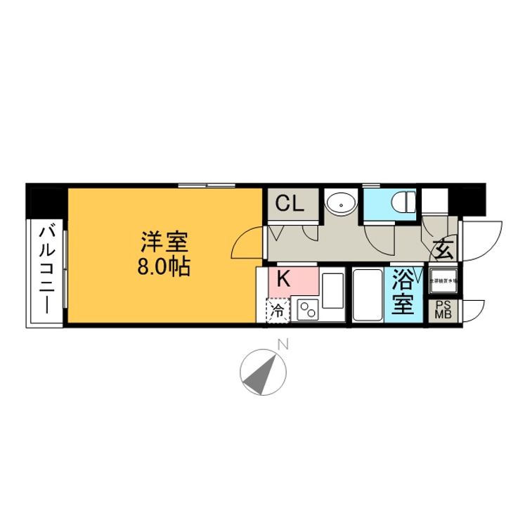 エンクレスト天神の間取り