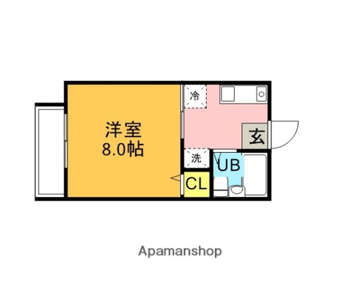 佐賀県鳥栖市西新町の賃貸アパートD202の間取り