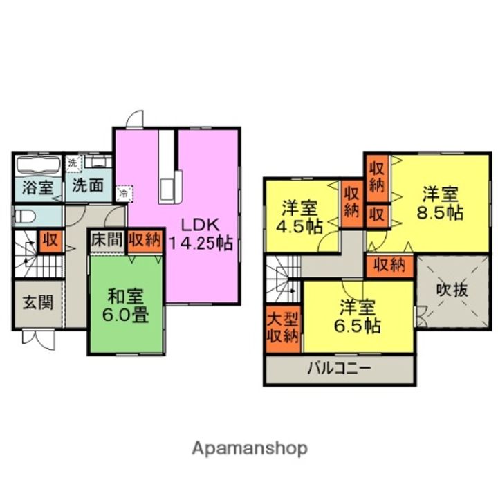 佐賀県鳥栖市西田町(一戸建)の賃貸物件戸建ての間取り