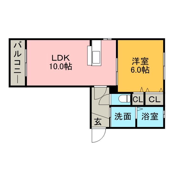 佐賀県鳥栖市今泉町の賃貸アパート202の間取り