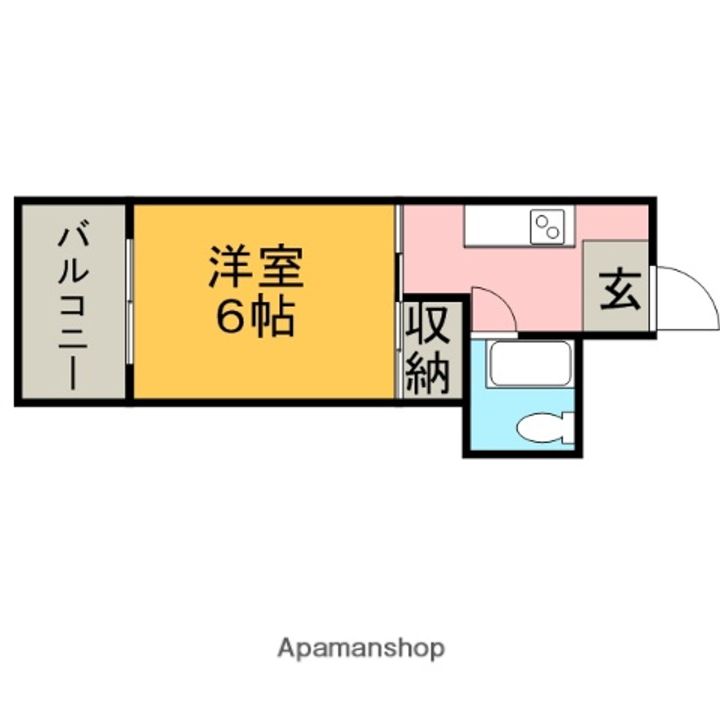 福岡県筑紫野市二日市北7丁目の賃貸マンション205の間取り