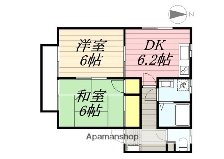 佐賀県三養基郡上峰町大字堤の賃貸アパートB201の間取り